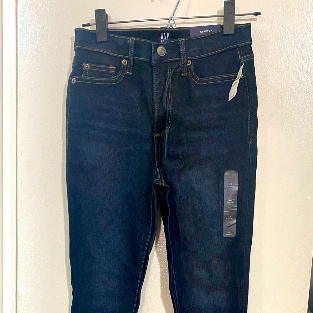 GAP Extra High Rise Skinny Jeans (Dark Wash)